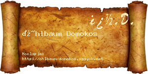 Öhlbaum Domokos névjegykártya